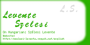 levente szelesi business card